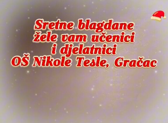 Čestitka OŠ Nikole Tesle – Gračac 2025.