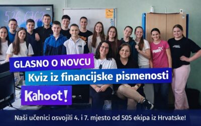 Glasno o novcu – uspjeh naših učenika na kvizu financijske pismenosti