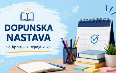 OBAVIJEST O PROVEDBI DOPUNSKE NASTAVE 2025./2026.